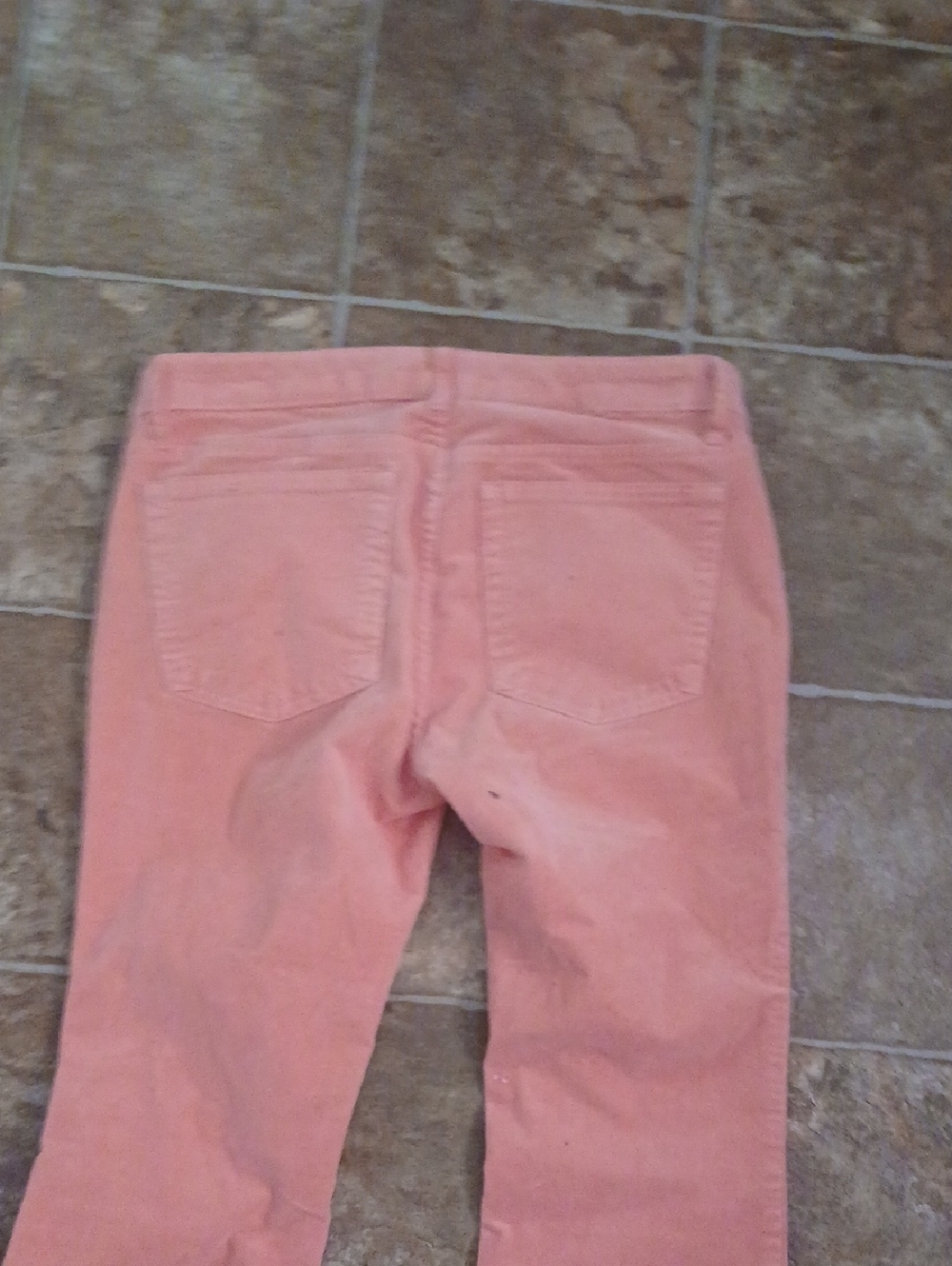 EUC Wild Fable Flare Low Rise Coral Pink Corduroy Pants Size 8 - Picture 6 of 6